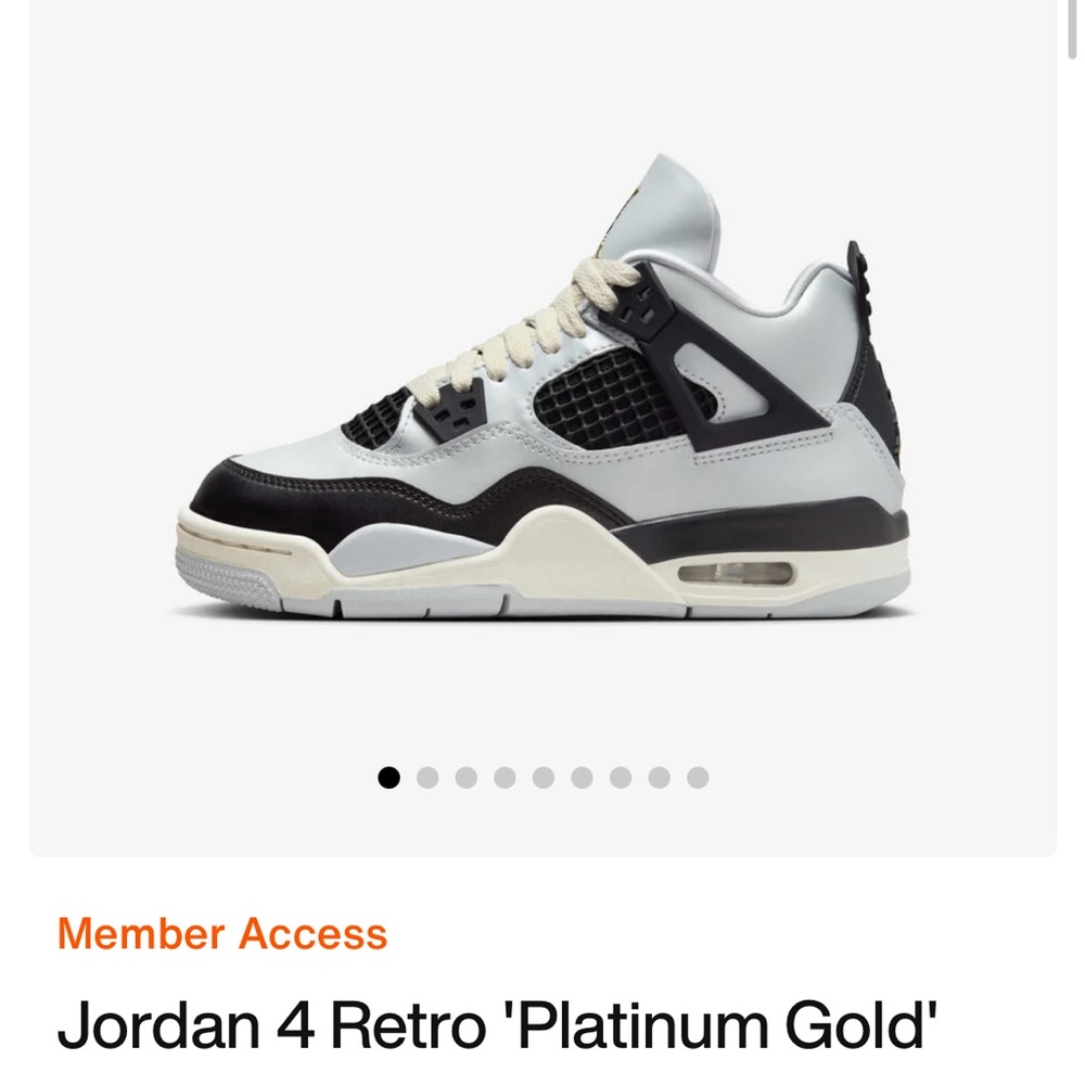 Jordan 4 Pure Platinum Sneakers